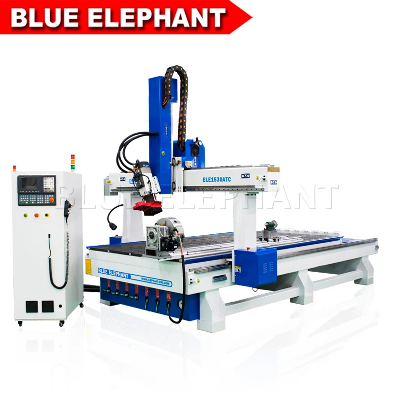 1530 ATC Cnc Роутер Дерево Машина Гравировки CNC Ротарный 4-й оси для 3D 4D Цилиндр и Скульптура на.