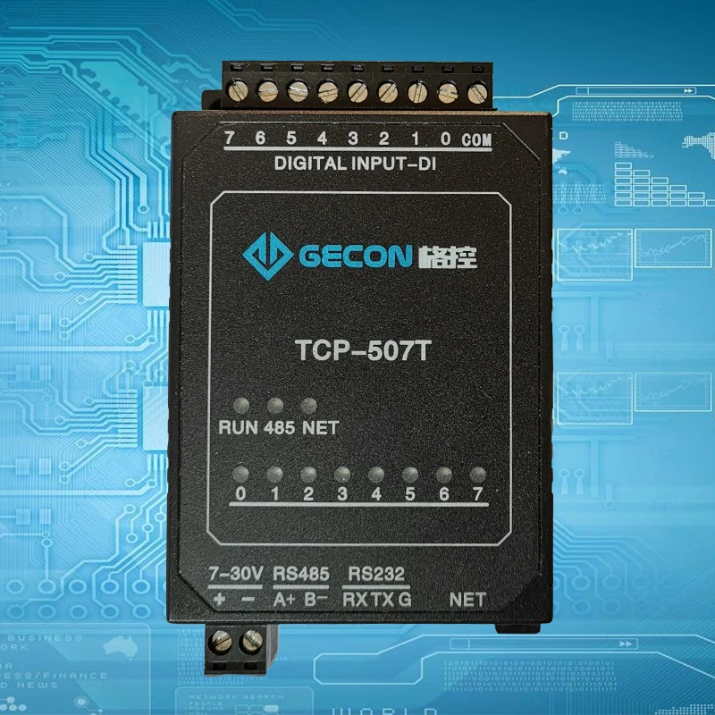 8-канальный DI Ethernet модуль промышленный управления приобретением ModbusRTU порты TCP UDP