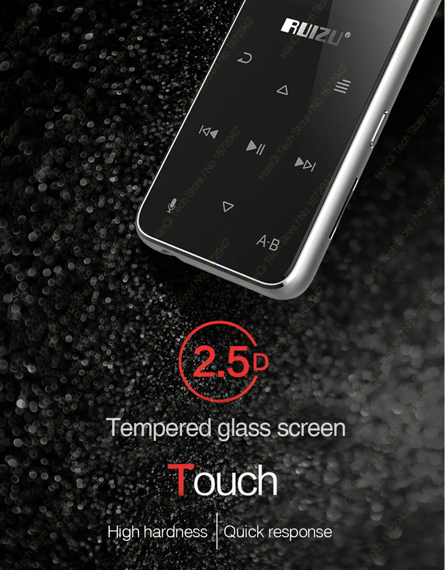 Bluetooth MP3-плеер RUIZU X16 8G Flac музыкальный плеер со встроенным динамиком поддержка fm-радио Запись видео электронная книга шагомер