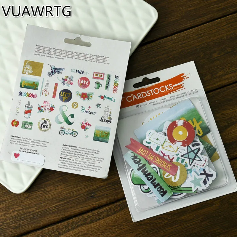Цветная карточка VUAWRTG 30 шт. для скрапбукинга создания карт журнала сделай сам
