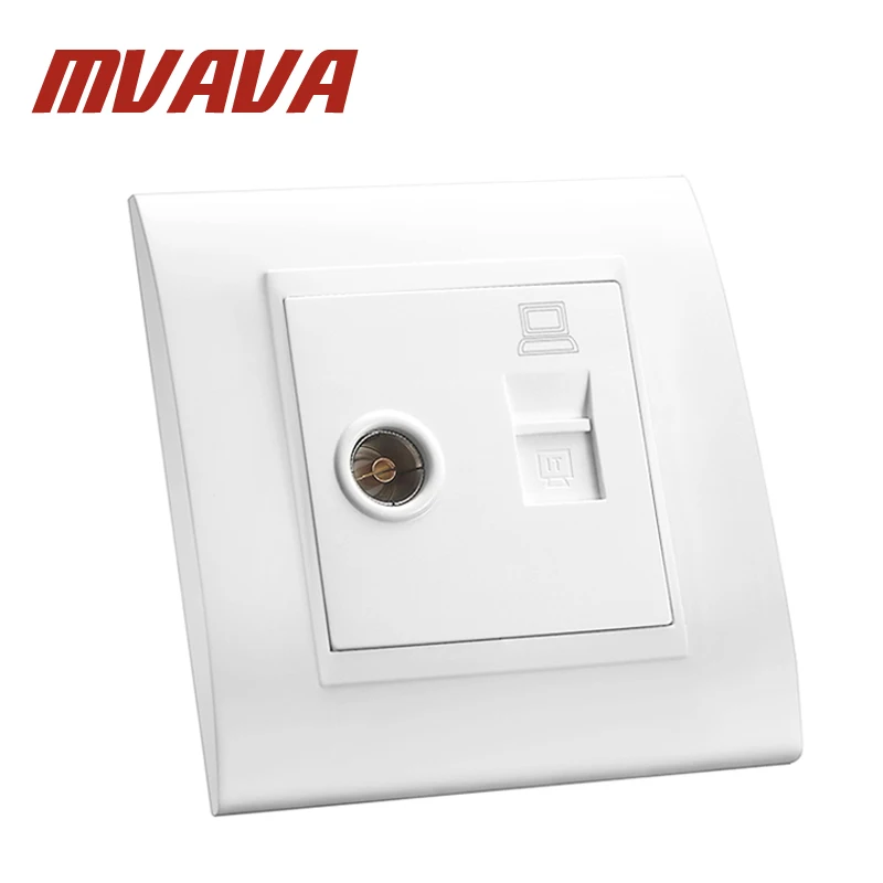 MVAVA компьютерных и стена под телевизор розетка электрические RJ45 блестящее