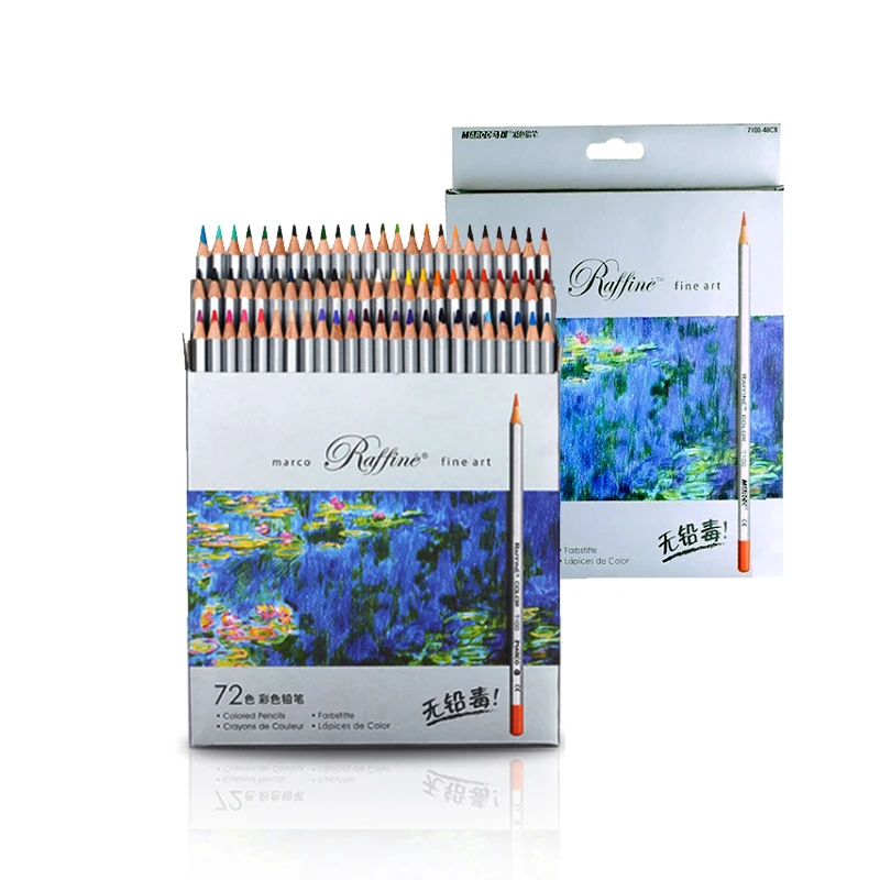 MARCO 7100 деревянные цветные карандаши Prismacolor 72 коробка с маслом профессиональные