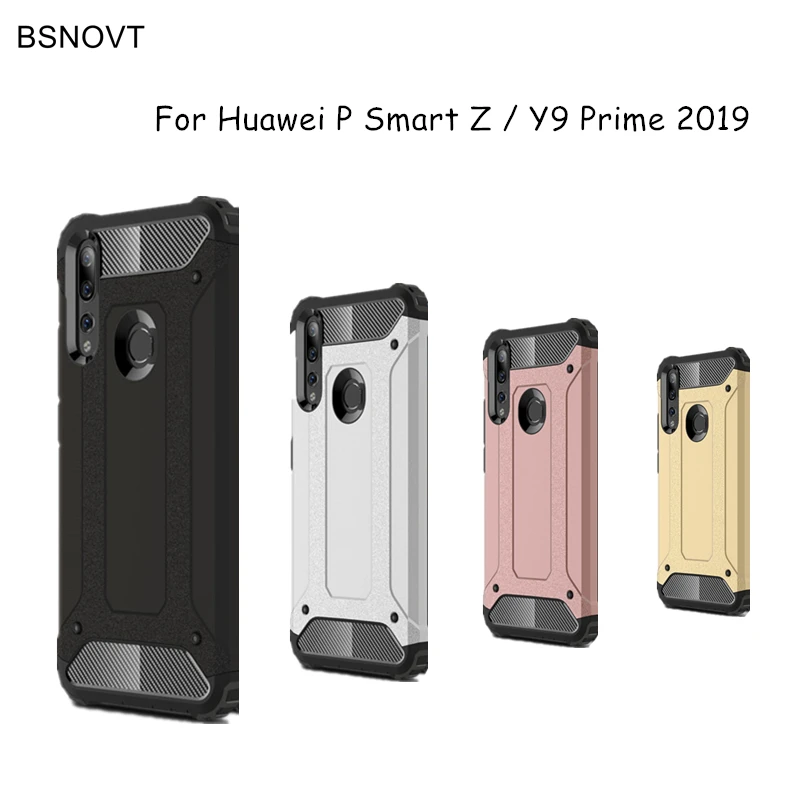 Чехол для Huawei Y9 Prime 2019 противоударный мягкий силиконовый + Жесткий пластиковый P