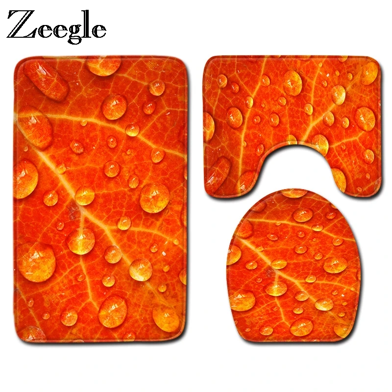 Zeegle 3 шт. коврик для ванной комнаты сиденье унитаза крышка Ванная комната пол