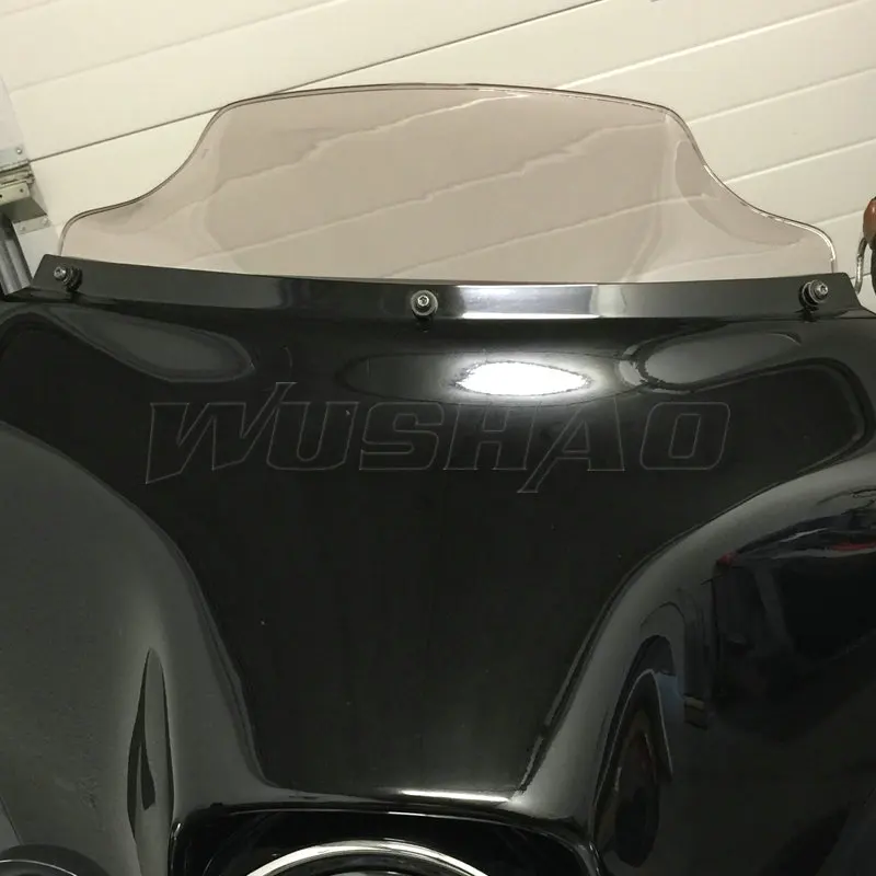 Smoke Экран ветрового стекла+ отделка для 1996-2013 Harley Touring Electra Street Tri Glide ультраклассический FLHTC FLHTCU FLHX FLHTK - Цвет: Smoke