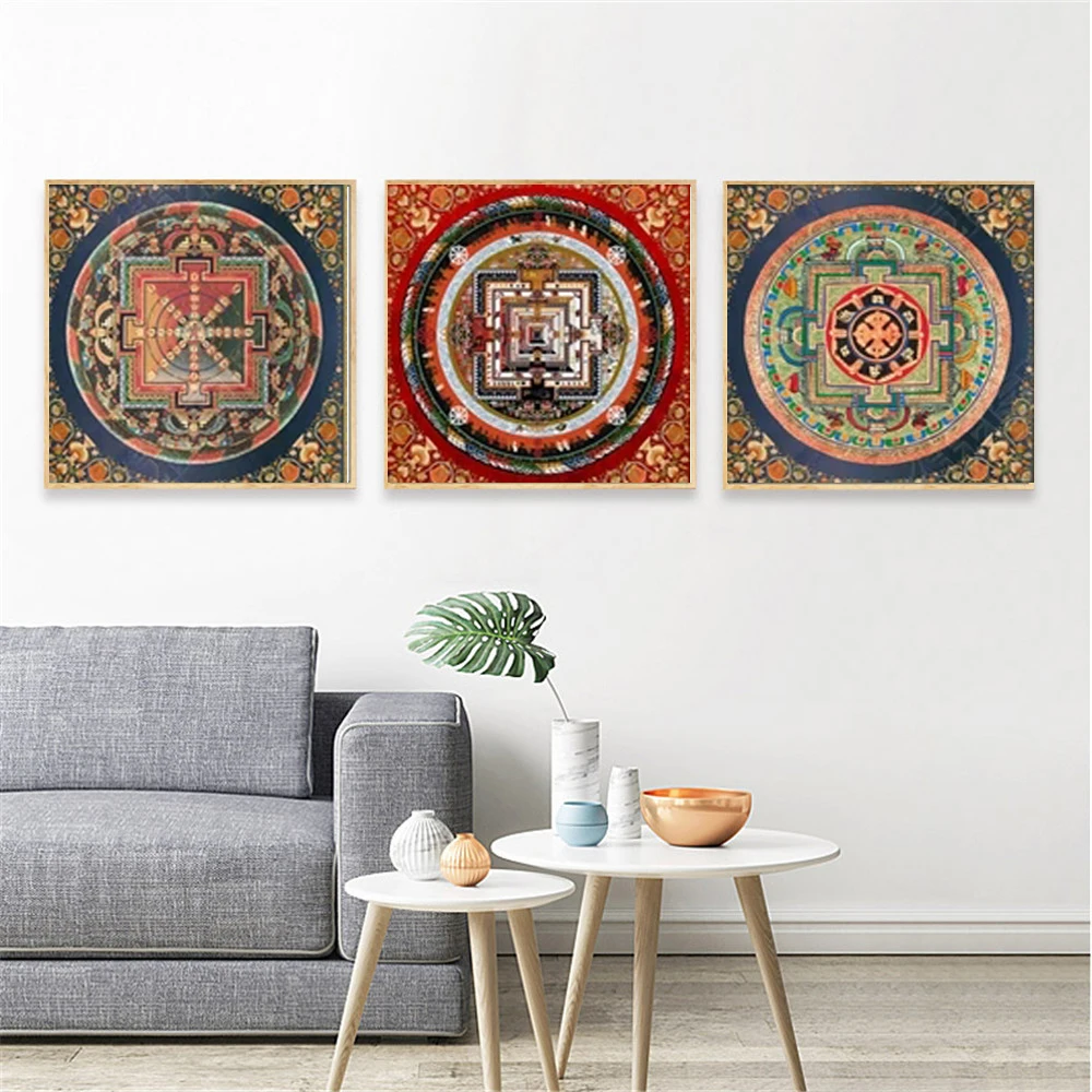 Оригинальный тибетский буддийский Мандала Thangka декоративный домашний декор для