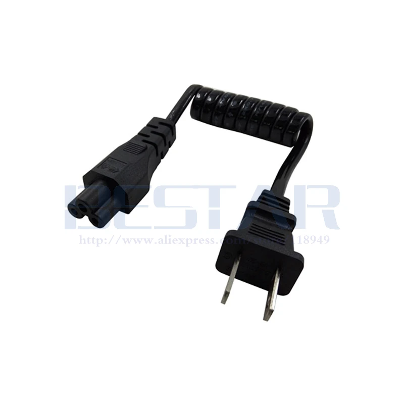 NEMA1 15P 2Pin штекер IEC 320 C5 Cloverleaf пружинный выдвижной кабель питания 10 30 см адаптер для
