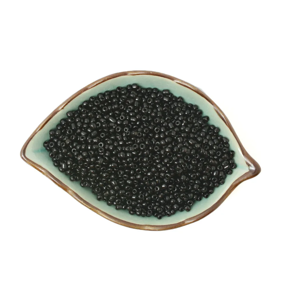 Стеклянные бусины черного цвета россыпью 3 мм 1000 шт. для самостоятельного