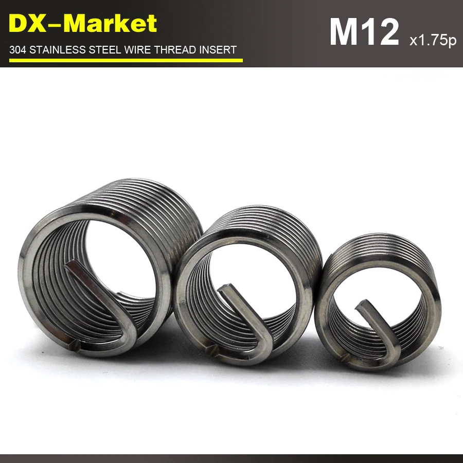 m12*1.5D *1.75P 30pcs sus304 wire thread inserts for ISO metric screw threads Damaged Thread Repair sleeve | Обустройство дома