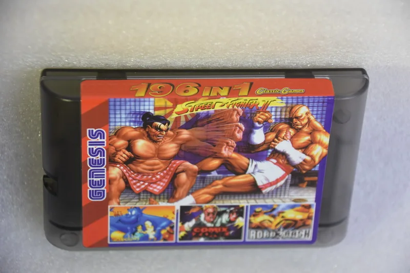 16 бит SEGA бытие MD 2 игровой консоли для SEGA игровой Картридж с 196 в 1 футболки с принтами на тему классических игр(можно использовать для экономии заряда аккумулятора