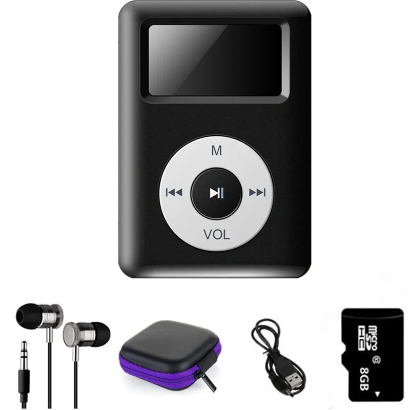 Мини MP3 плеер с зажимом и слотом для карты Micro TF/SD спортивный музыкальный + USB