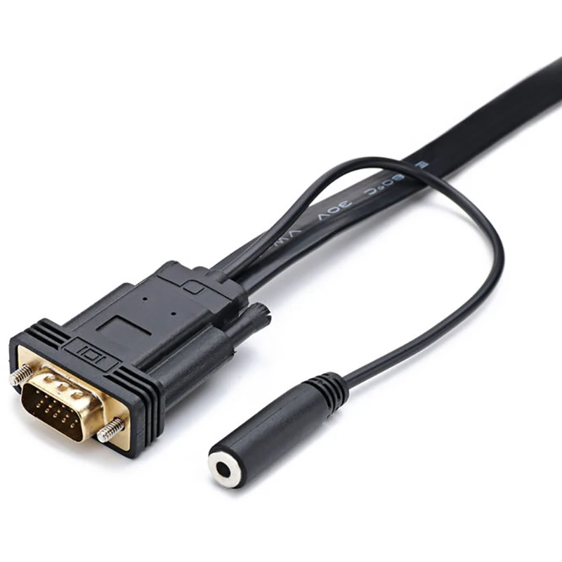 Кабель-адаптер Hdmi-Vga с аудио конвертером источником питания для ПК Hdtv Monitor 1080P |
