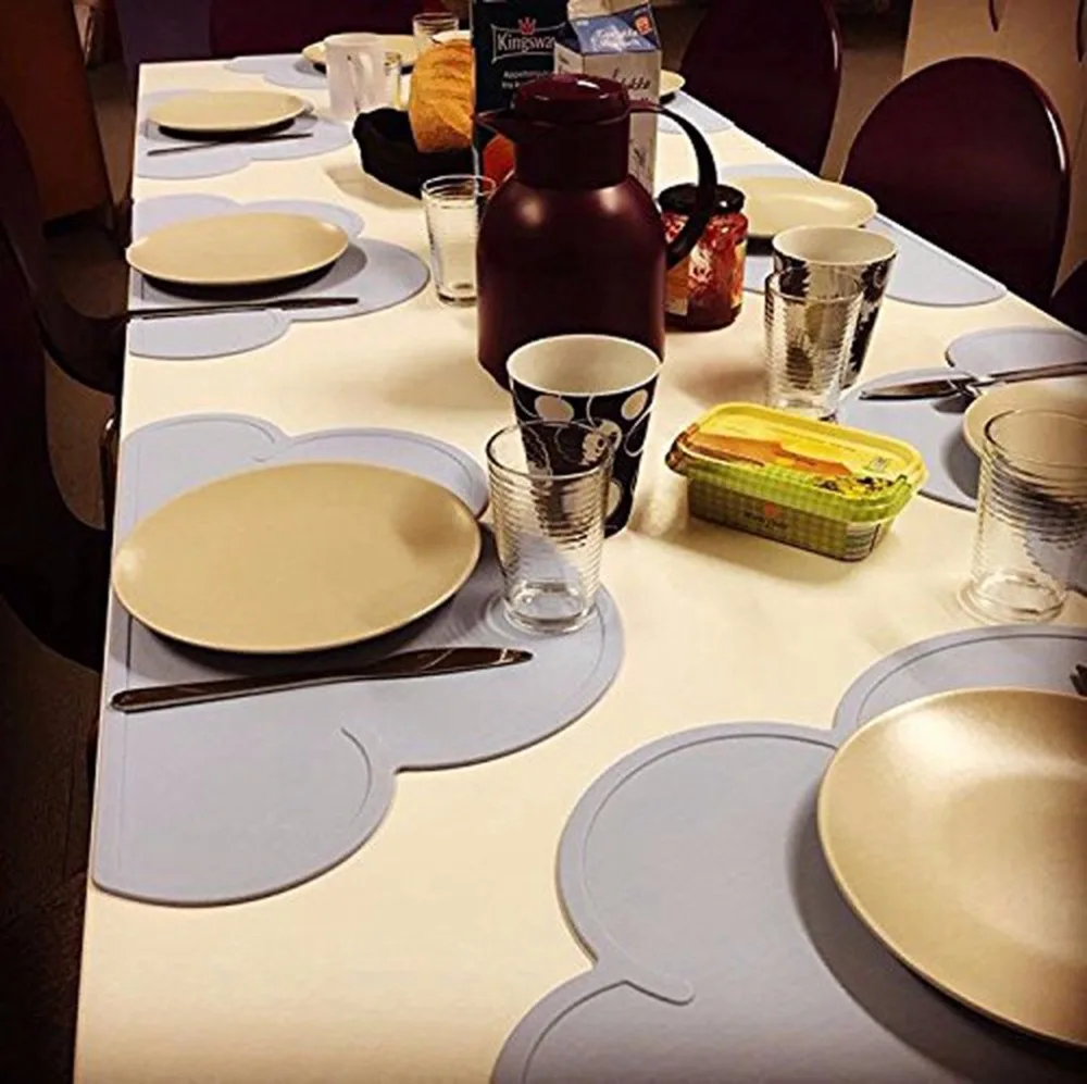 WALFOS 47x27 см FDA силиконовый коврик для столовых приборов детский в форме облаков