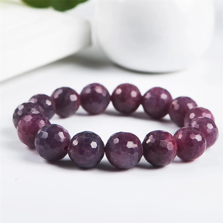 13 мм красная роза розовый натуральный рубин драгоценный камень с кристаллом лица