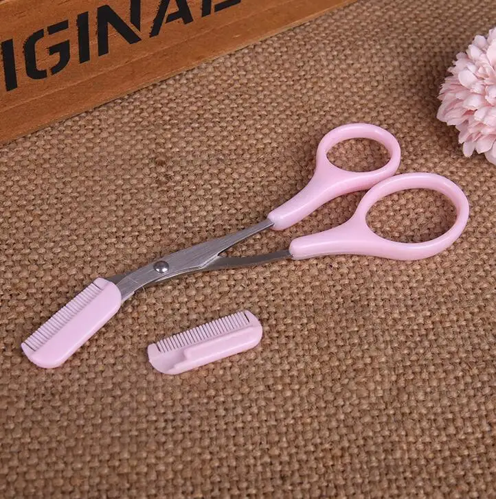The new threading scissors cut eyebrow with the comb artifact makeup tools 1pcs | Красота и здоровье