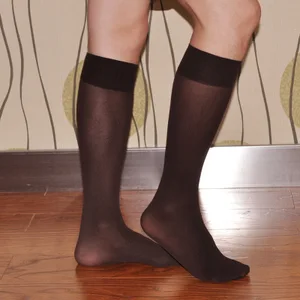 Мужские тонкие носки весна-осень, носки для геев, носки до колена, дышащие пикантные носки, прозрачные, 4 цвета, мужские носки