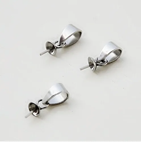 

10pcs 3/4/5/6/8mm Pearl Tray End Cap Stainless Steel Bead Caps Clasps Clip Fitting Round Beads Pendants DIY Necklace Findings