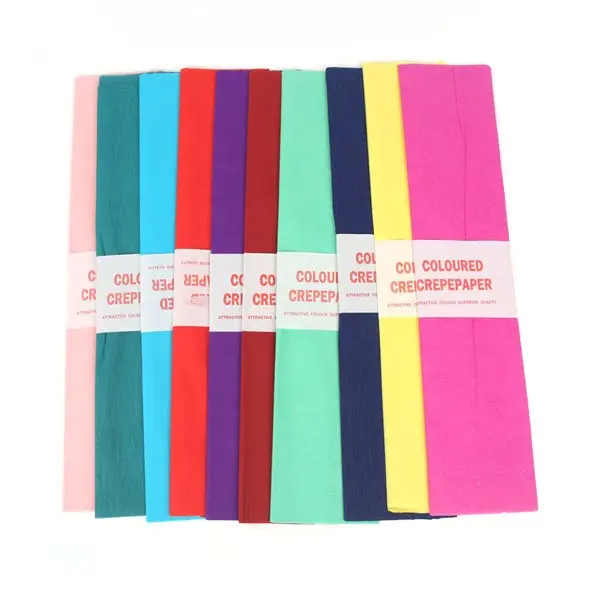 

10 шт./лот. Цветная креповая бумага, изделия из бумаги, Материалы для творчества, разработка творчества, аксессуары DIY, 201x50,5 см, бесплатная дос...