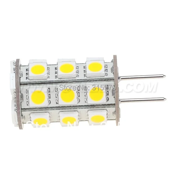 Бесплатная доставка! Led G6.35 27LED 5050 SMD DC12V 4 Вт теплый белый использовать для яхты