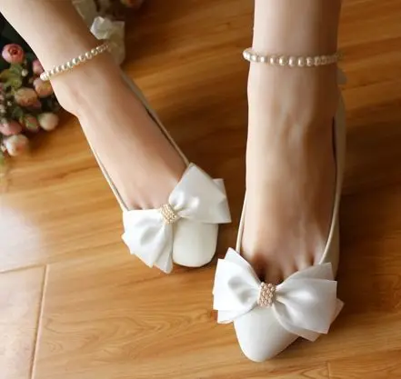 White wedding shoe delicate handmade 