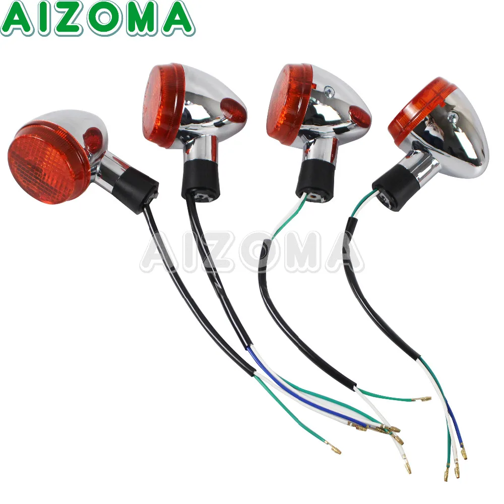 Turn Signals For Honda Aero VT400 VT750 VTX 400 750 Emark Motorcycle Front/Rear Signal Light Indicators Flasher Lamp 04-07 |