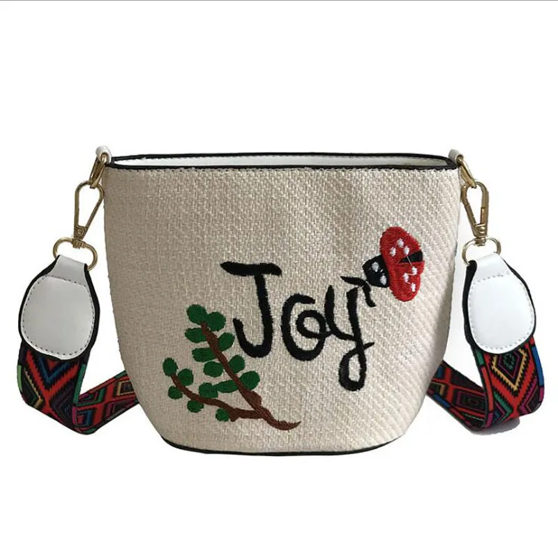 Новая мода тканые сумки на плечо соломы лето Для женщин ткань Crossbody Beach