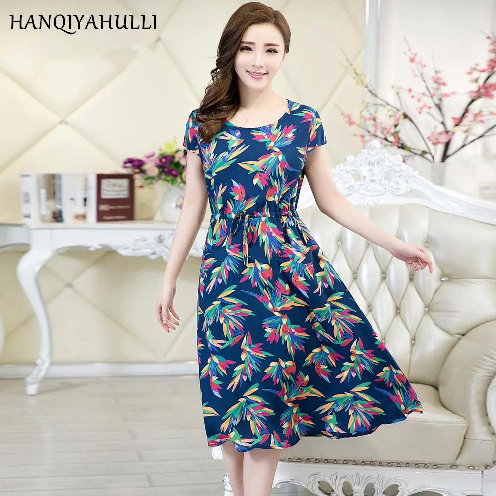 Xl 5xl женская одежда Vestidos Повседневный стиль винтажное платье с цветочным принтом