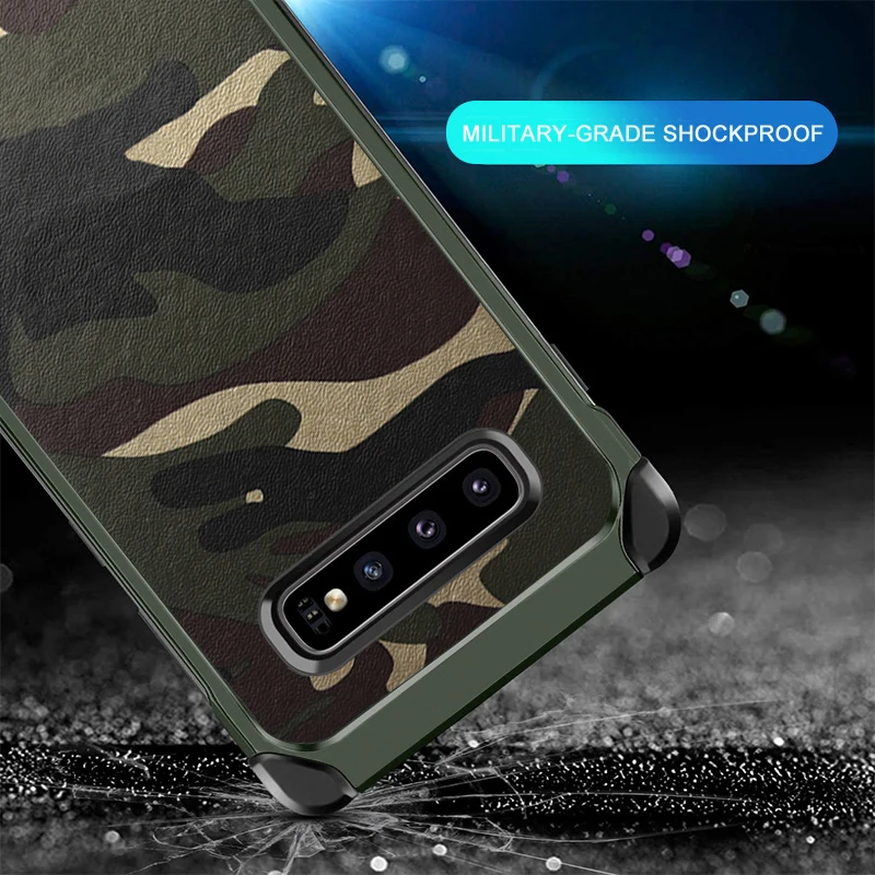 ITEUU S10PLUS S10E армейский Камуфляжный жесткий чехол для Samsung Galaxy S10 PLUS противоударный