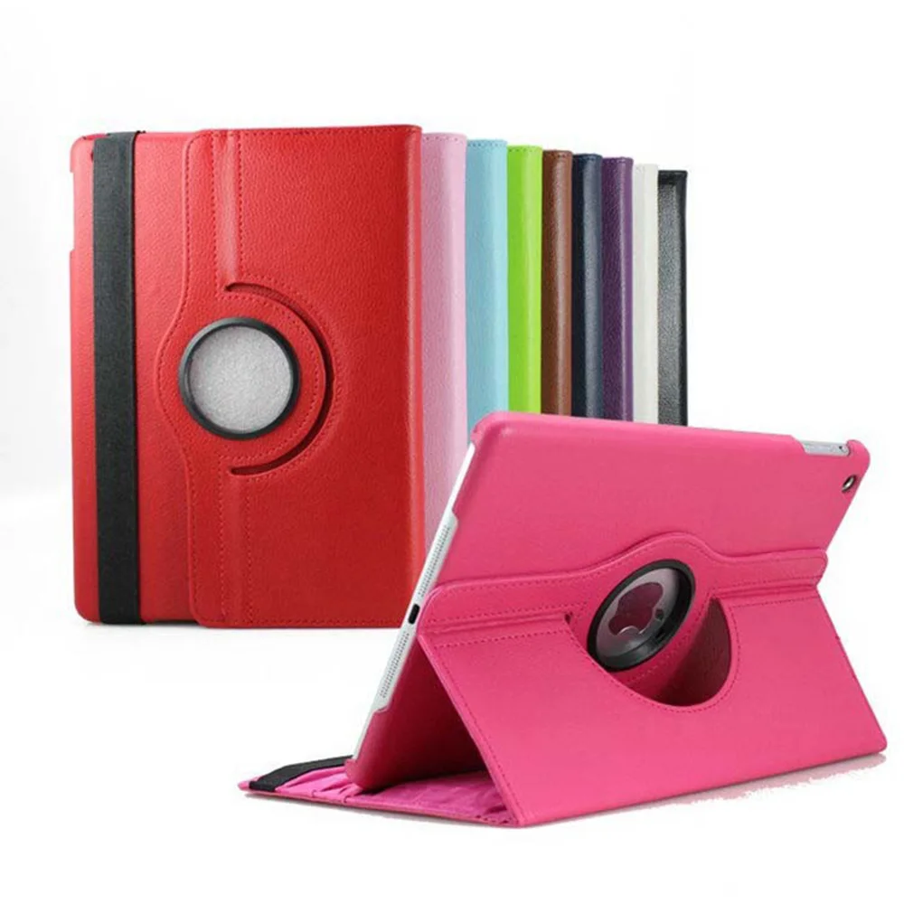 360 Degree Rotating Stand Smart Wake and Sleep Lichi Grain PU Leather Folding folio Cover Case for Apple iPad Pro 9.7 | Компьютеры и