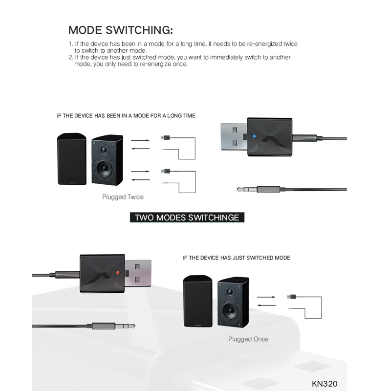 Беспроводной адаптер Mini USB Bluetooth 5 0 приемник аудио передатчик для ТВ/ПК наушников
