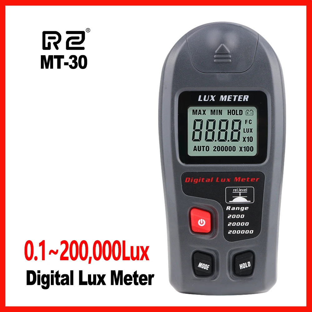 Цифровой измеритель освещенности RZ ЖК дисплей для экологических испытаний