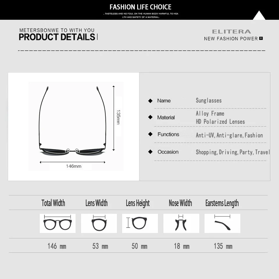 Женские зеркальные солнцезащитные очки ELITERA брендовые дизайнерские кошачий глаз