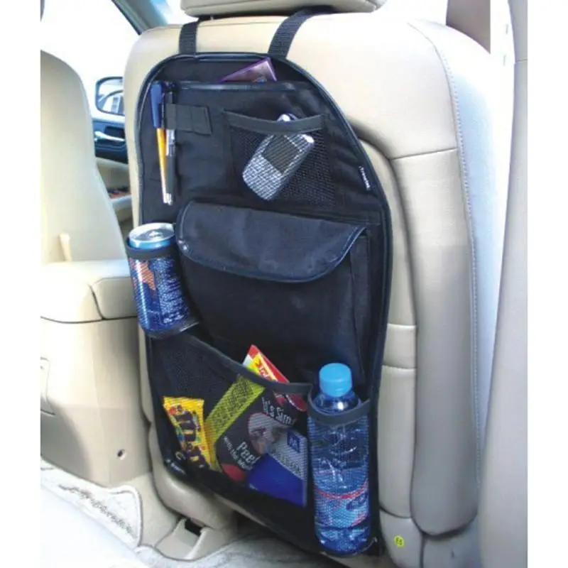 

Universal Waterproof Car Back Seat Organizer Storage Bag Multi Pocket Hanging Pouch Assorted 58cmx38cm Auto Accessories Black