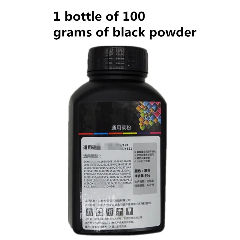 1 bottle 100 г черный Заправляемый Тонер-порошок для принтера Набор для hp1025 cp1025 cp2025 1215 для Canon 7010 мощность лазерного тонера - Цвет: 1 bottle