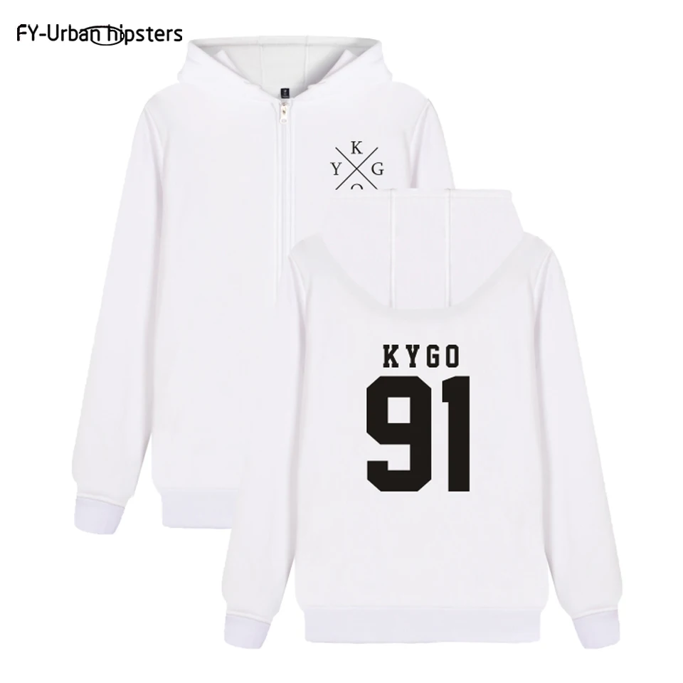 Толстовка DJ Kygo с логотипом на заказ худи в стиле хип-хоп осенние толстовки молнии