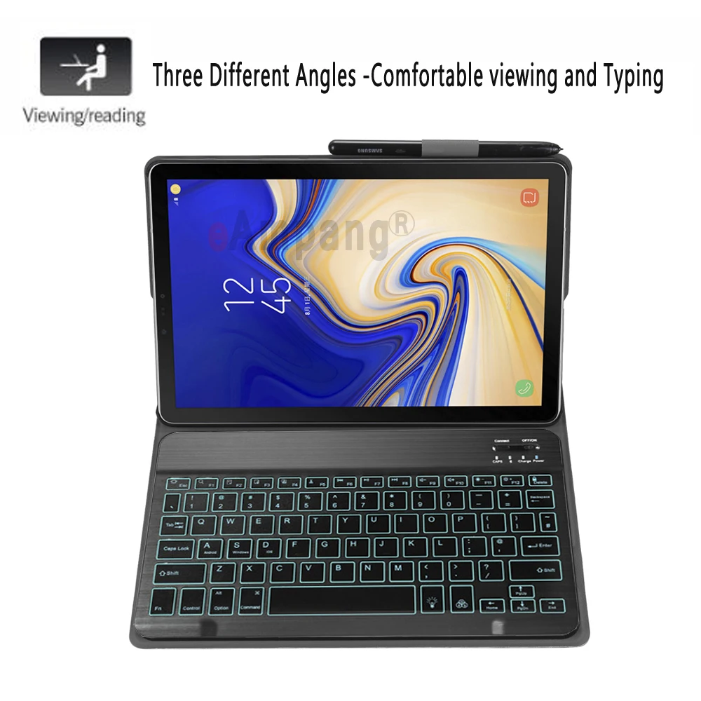 Чехол для клавиатуры с подсветкой Samsung Galaxy Tab S4 10 5 2018 SM T830 T835 тонкий кожаный чехол