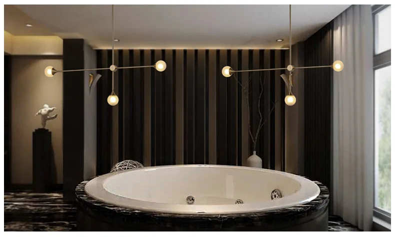 

Nordic 3 Lights Art Style Living Room Pendant Light Loft Geometric Dining Room Light Coffee Shop Light With Led Bulbs