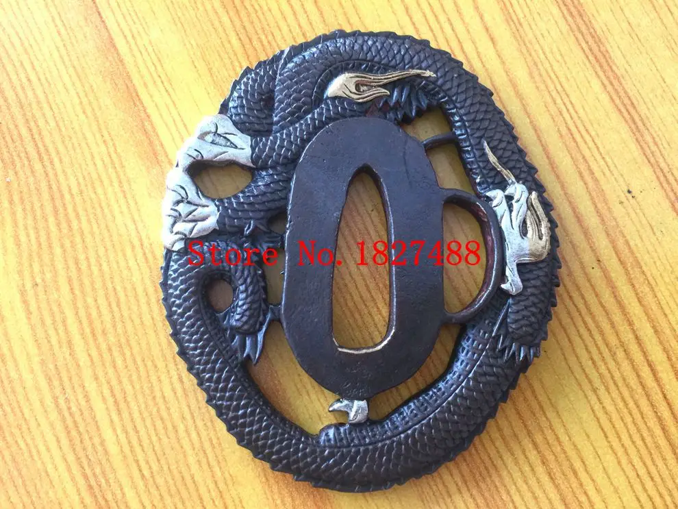 Набор металлических изделий медный меч аксессуары для драконов Tsuba menumi Fuchi Кашира