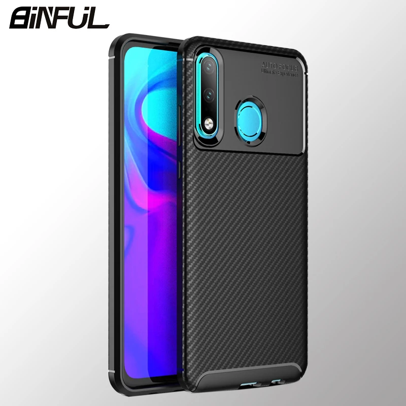 Чехол из углеродного волокна для Huawei P30 Lite мягкая силиконовая Противоударная