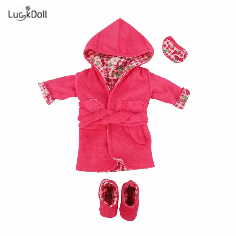 LUCKDOLL модная новая пижама из хлопка+ маска для глаз+ обувь, комплект из трех предметов костюм для 43 см для ухода за ребенком для мам кукла или 18-дюймовые куклы аксессуары лучший подарок - Цвет: n332