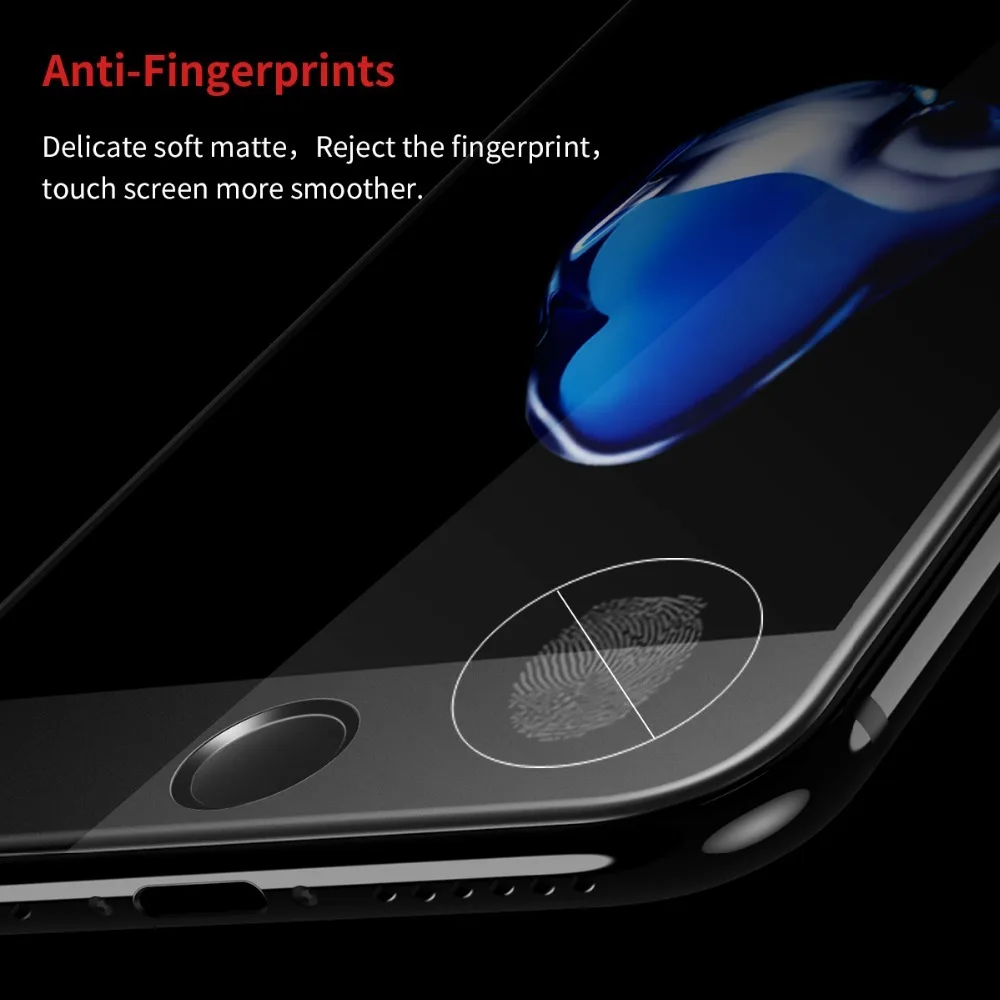 Закаленное стекло 9H 3D для IPhone 8 + защитное 0 26 мм с полным покрытием 7 Plus Защитная
