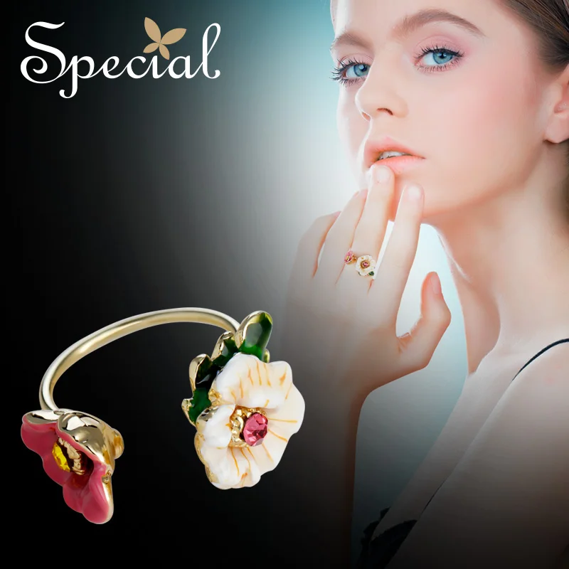 Специальная Новая мода ins для девочек сердце кольцо палец вишневая пыльца может
