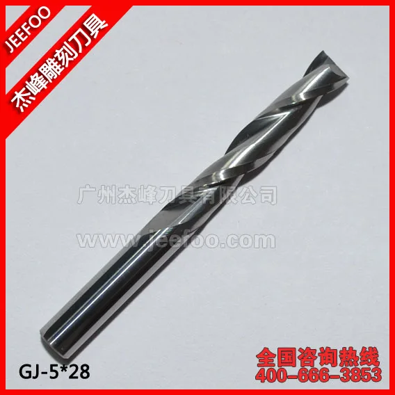 売却 5*28 ミリメートル 2 フルートスパイラルカッター木材 CNC のルータービット切削工具 Cnc 機械彫刻