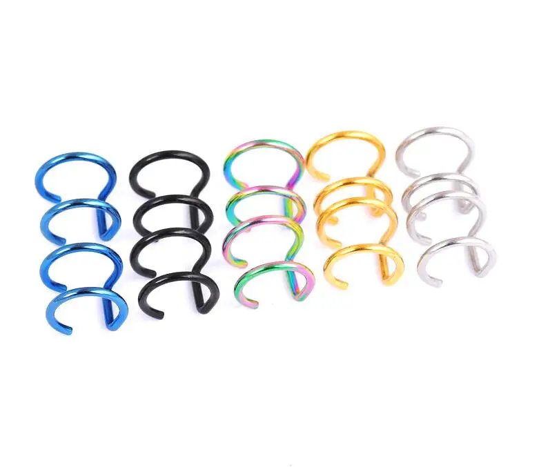 2pcs/lot Ear Clip- New Trendy Simple Cute Unique Unisex Hollow U Shape Cuff Earring No Piercing Gift Clip | Украшения и