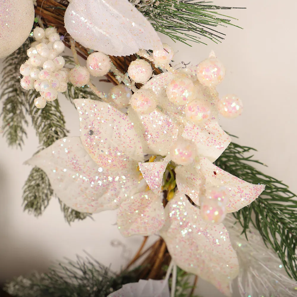 Natal Noel Новогоднее украшение шары Венок Дверь стены сада рождественские украшения для дома открытый Natal