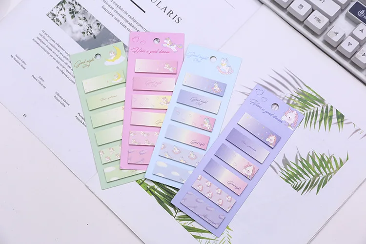 Coulrful сладкий Единорог Блокнот N Times Sticky Notes Escolar Papelaria наклейка-закладка для школьных принадлежностей
