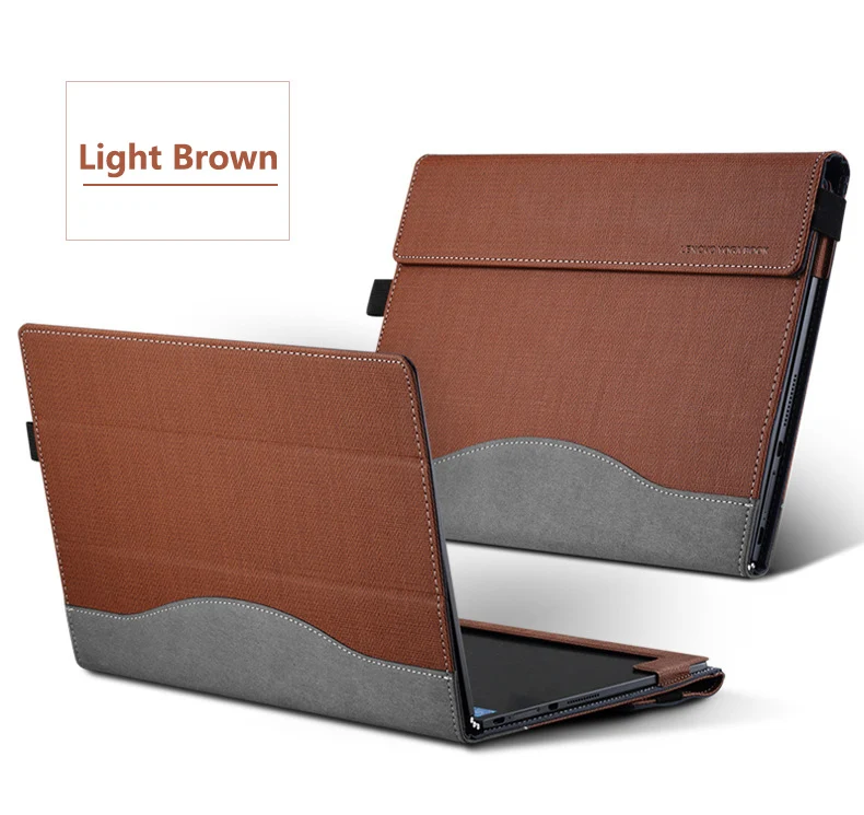 Light Brown Защитный чехол для lenovo Yoga book 10,1 дюймов, кожаный флип-чехол для lenovo Yoga, чехол для ноутбука, Ультратонкий чехол для ноутбука в деловом стиле - Цвет: Light Brown