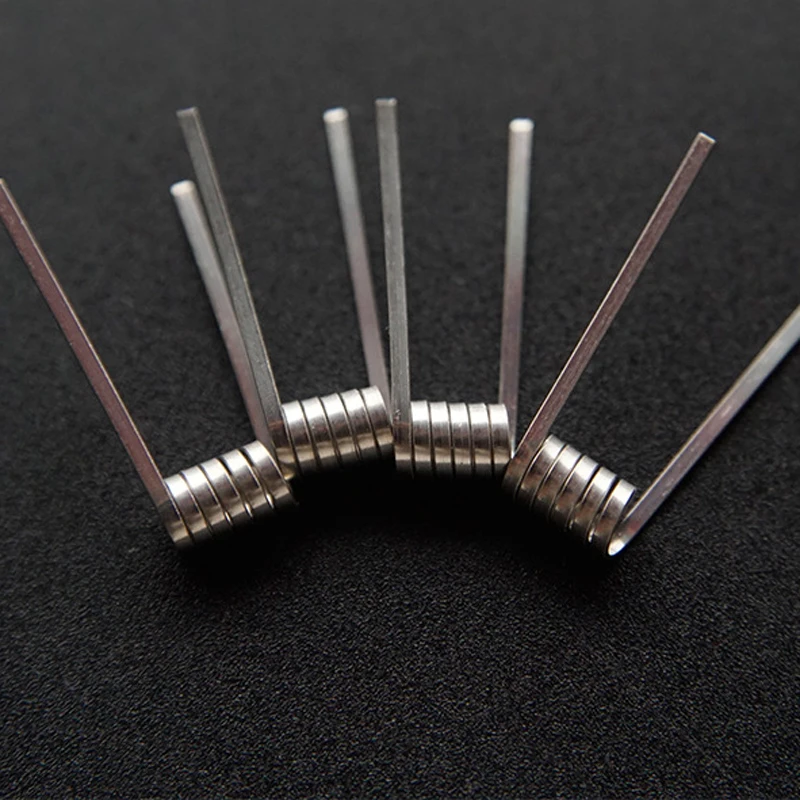 Обновление 10 шт. NI80 Nichrome плоские готовые катушки для электронных сигарет