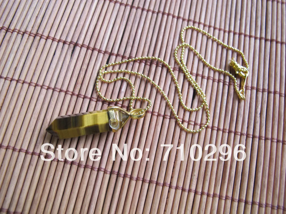 Натуральный камень тигровый глаз точка ожерелье 5 шт./лот натуральный