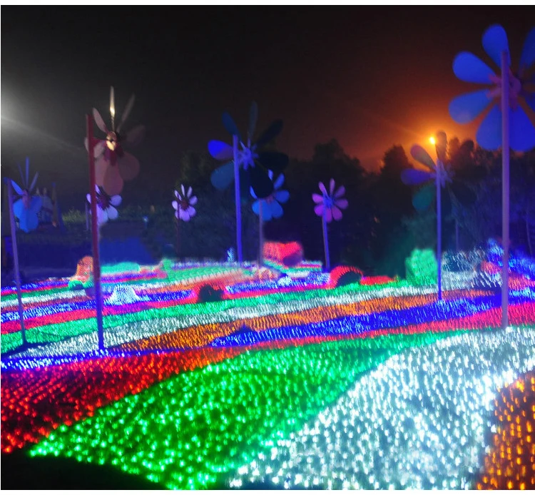 6*4 м 750 светодиодный ная сетчатая потолочная гирлянда для деревянного дома